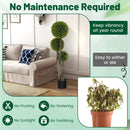 4 FT Artificial Boxwood Topiary Ball Tree in Weighted Pot with Triple Ball by DirectDeals