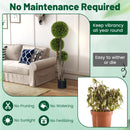 4 FT Artificial Boxwood Topiary Ball Tree in Weighted Pot with Triple Ball by LJGDeals