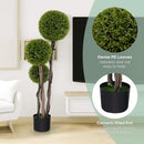 4 FT Artificial Boxwood Topiary Ball Tree in Weighted Pot with Triple Ball by LJGDeals