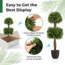 40 Inch Artificial Boxwood Topiary Ball Tree for Front Porch Patio Home-Green by LJGDeals