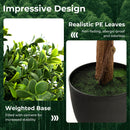 40 Inch Artificial Boxwood Topiary Ball Tree for Front Porch Patio Home-Green by LJGDeals