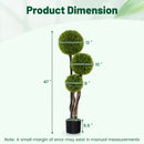 4 FT Artificial Boxwood Topiary Ball Tree in Weighted Pot with Triple Ball by DirectDeals