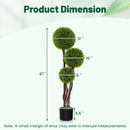 4 FT Artificial Boxwood Topiary Ball Tree in Weighted Pot with Triple Ball by LJGDeals