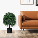 Artificial Boxwood Topiary Ball Tree Faux Bushes Ball Plants with UV Rated Leaves by DirectDeals