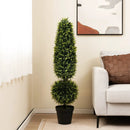 4 Feet Artificial Boxwood Topiary Tree with Natural Vines and PE Leaves-Green by LJGDeals