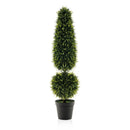 4 Feet Artificial Boxwood Topiary Tree with Natural Vines and PE Leaves-Green by LJGDeals