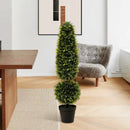 4 Feet Artificial Boxwood Topiary Tree with Natural Vines and PE Leaves-Green by LJGDeals