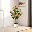 36 Inch Artificial Camellia Tree with Blooming Flower 1 Pack by LJGDeals