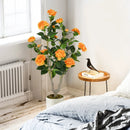 36 Inch Artificial Camellia Tree with Blooming Flower 1 Pack by LJGDeals