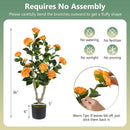 36 Inch Artificial Camellia Tree with Blooming Flower 2 Pack by LJGDeals