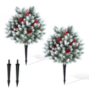 Artificial Cedar Topiary Trees with Ground Spikes, Set of 2 by DirectDeals