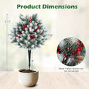Artificial Cedar Topiary Trees with Ground Spikes, Set of 2 by LJGDeals