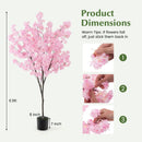 6.5 FT Tall Artificial Cherry Blossom Tree with 900 Pink Flowers by LJGDeals