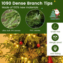 Artificial Christmas Tree with LED Lights and PVC Mixed Branch Tips by LJGDeals