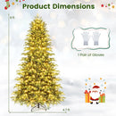 Artificial Christmas Tree with LED Lights and PVC Mixed Branch Tips by LJGDeals