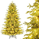 Artificial Christmas Tree with LED Lights and PVC Mixed Branch Tips by LJGDeals