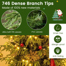Artificial Christmas Tree with LED Lights and PVC Mixed Branch Tips by LJGDeals