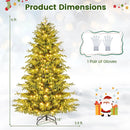 Artificial Christmas Tree with LED Lights and PVC Mixed Branch Tips by LJGDeals