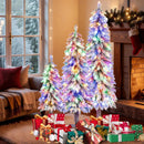 Artificial Christmas Tree Set of 3 with Snow-flocked Branch Tips by LJGDeals