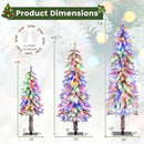 Artificial Christmas Tree Set of 3 with Snow-flocked Branch Tips by LJGDeals