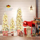 Artificial Christmas Tree Set of 3 with Snow-flocked Branch Tips and LED Lights by LJGDeals
