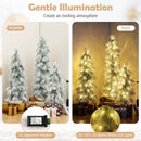 Artificial Christmas Tree Set of 3 with Snow-flocked Branch Tips and LED Lights by LJGDeals