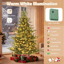 Artificial Christmas Tree with Branch Tips and Warm White LED Lights by LJGDeals