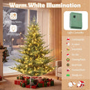 Artificial Christmas Tree with Branch Tips and Warm White LED Lights by LJGDeals