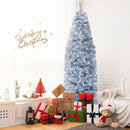 6 FT Pre-Lit Artificial Christmas Tree with 250 Cool-White LED Lights Black and White by LJGDeals