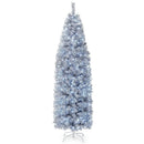 6 FT Pre-Lit Artificial Christmas Tree with 250 Cool-White LED Lights Black and White by LJGDeals