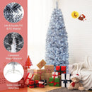 6 FT Pre-Lit Artificial Christmas Tree with 250 Cool-White LED Lights Black and White by LJGDeals