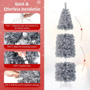 6 FT Pre-Lit Artificial Christmas Tree with 250 Cool-White LED Lights Black and White by LJGDeals