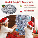 6 FT Pre-Lit Artificial Christmas Tree with 250 Cool-White LED Lights Black and White by LJGDeals