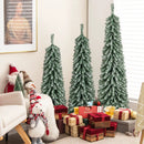 4/5/6 Feet Artificial Christmas Tree Set of 3 with Realistic Accumulated Snow by DirectDeals