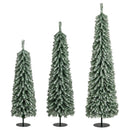 4/5/6 Feet Artificial Christmas Tree Set of 3 with Realistic Accumulated Snow by LJGDeals