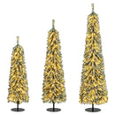 4/5/6 Feet Artificial Christmas Tree Set of 3 with Realistic Accumulated Snow by LJGDeals