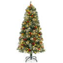 5/7.5/9 FT Pre-Lit Artificial Christmas Tree with 453/1096/1416 PVC and Pine Needles by LJGDeals