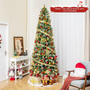 5/7.5/9 FT Pre-Lit Artificial Christmas Tree with 453/1096/1416 PVC and Pine Needles by LJGDeals