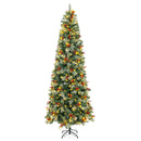 5/7.5/9 FT Pre-Lit Artificial Christmas Tree with 453/1096/1416 PVC and Pine Needles by LJGDeals