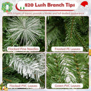6/7.5/9 FT Artificial Christmas Tree with Warm-White LED Lights by LJGDeals