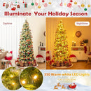 6/7.5/9 FT Artificial Christmas Tree with Warm-White LED Lights by LJGDeals