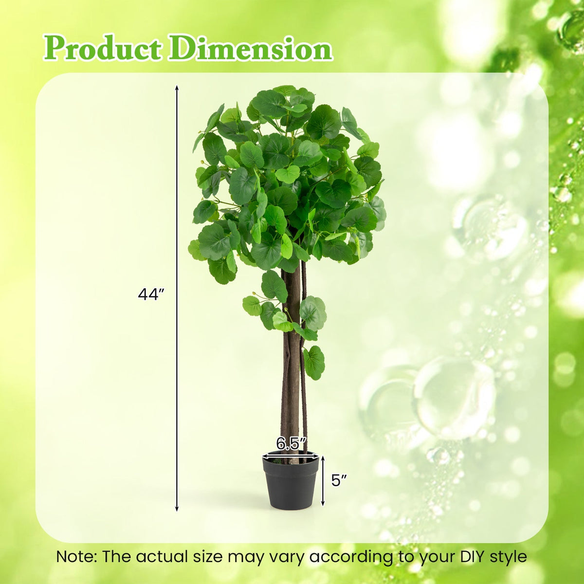 44 Inch Artificial Crabapple Tree with Adjustable Branches for Decor, photo 4 of 8