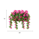 Artificial Window Box Planter – Draping Pink Petunia (20×14in) – UV Resistant