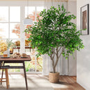 8.2 FT Tall Artificial Ficus Tree Large Faux Greenery Tree with Leaves by LJGDeals