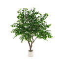 8.2 FT Tall Artificial Ficus Tree Large Faux Greenery Tree with Leaves