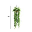 Fern Artificial Hanging Basket 13.8×49.2in – UV Resistant