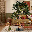 Artificial Lighted Palm Tree with Metal Base 157 Branch Tips and 930 Warm White LED Lights by LJGDeals