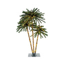 Artificial Lighted Palm Tree with Metal Base 157 Branch Tips and 930 Warm White LED Lights by LJGDeals