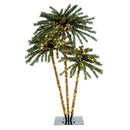Artificial Lighted Palm Tree with Metal Base 157 Branch Tips and 930 Warm White LED Lights by LJGDeals