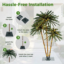 Artificial Lighted Palm Tree with Metal Base 157 Branch Tips and 930 Warm White LED Lights by DirectDeals